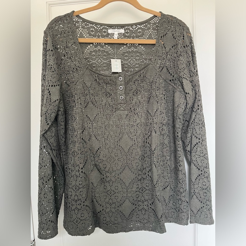 Long sleeve lace shirt